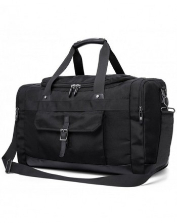 Overnight Travel Bags Leather Water Resistant Weekender Luggage Duffel ...