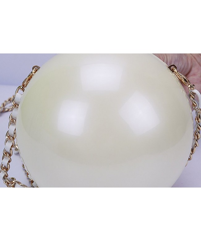 QZUnique Women's Acrylic Mini Round Ball Shape Purse Evening Bag