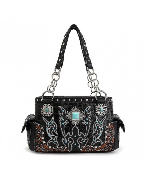 Alligator Leather Concealed Shoulder Valentines - Alligator Black ...