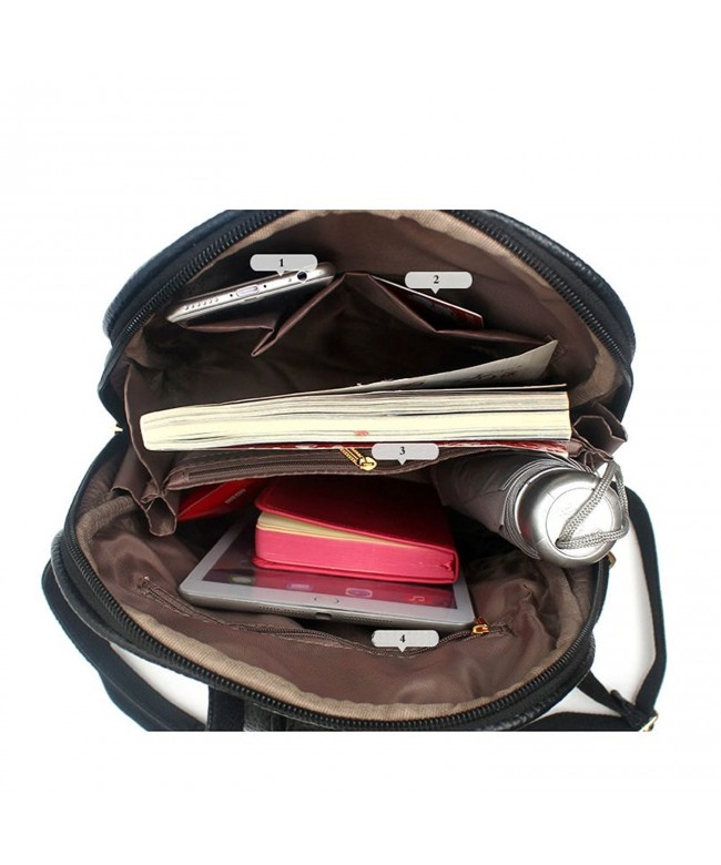 Women Bags Backpack Purse PU Leather Zipper Bags Casual Backpacks ...