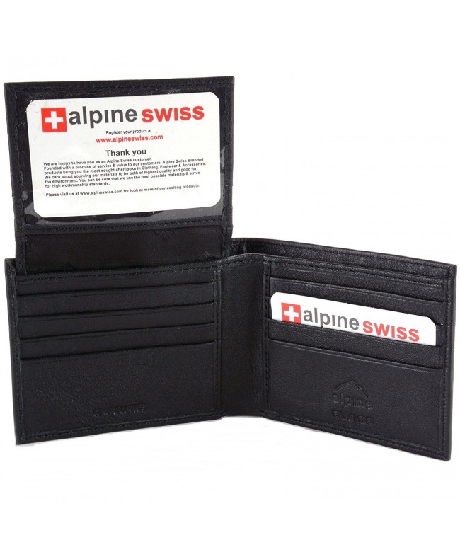 RFID SAFE Men's Deluxe Wallet Genuine Leather 14 Pocket ID Bifold ...