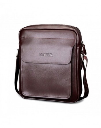 Men's Leather Shoulder Bags Travel Bag Messenger Bag Cross Body Bag for ...