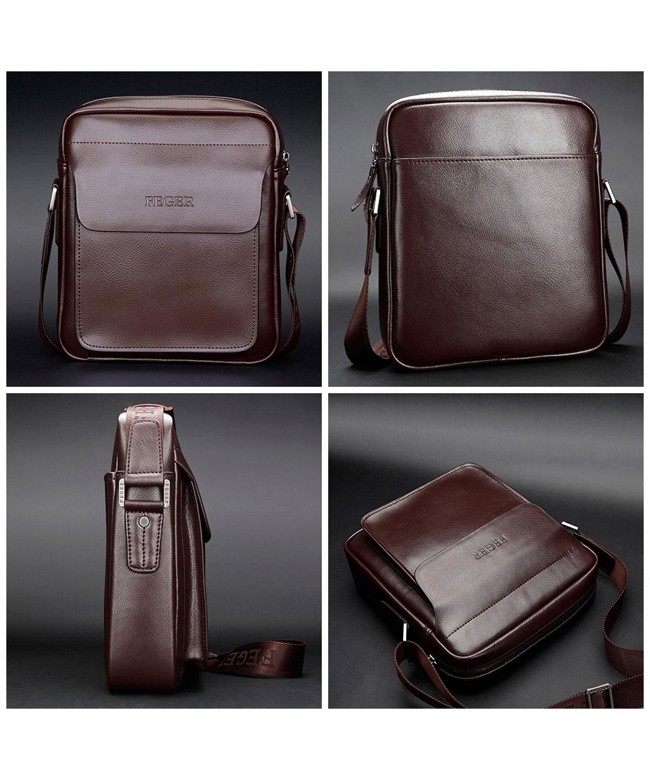 Men's Leather Shoulder Bags Travel Bag Messenger Bag Cross Body Bag for ...