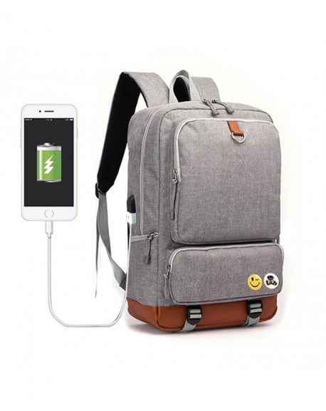 Backpack Compartment Notebook Shoulder - Grey - CB184K96C0Q