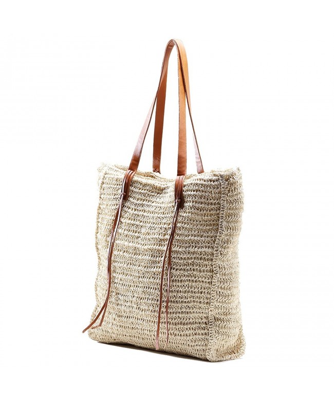 Straw Beach Bag Tote Bag For Summer Shoulder Bag Handmade Handbag ...