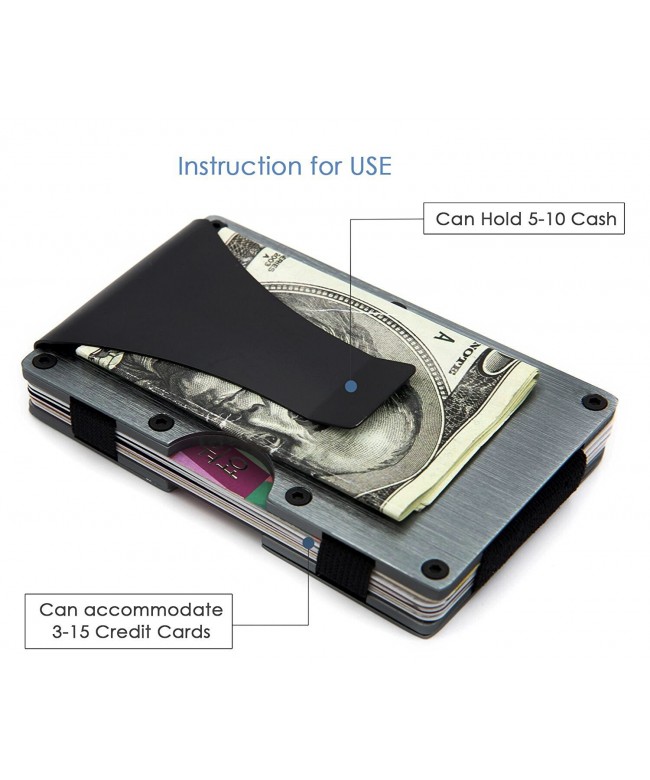 RFID Blocking Front Pocket - Aluminum Slim Wallet / Travel Money Clip ...