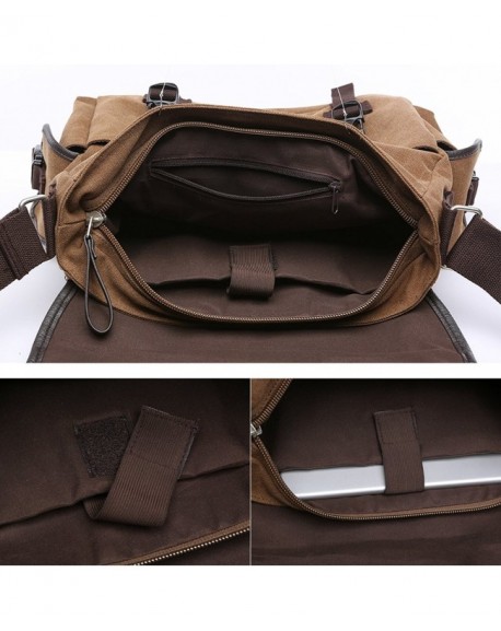Men's Canvas Messenger Bag Shoulder Bag Satchel Fits Laptop up to 13.3 ...