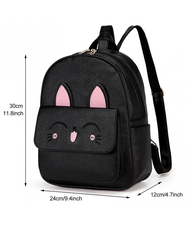 Women Cat Backpacks Set for Teens Girls School Bags Cartoon Small Purse ...