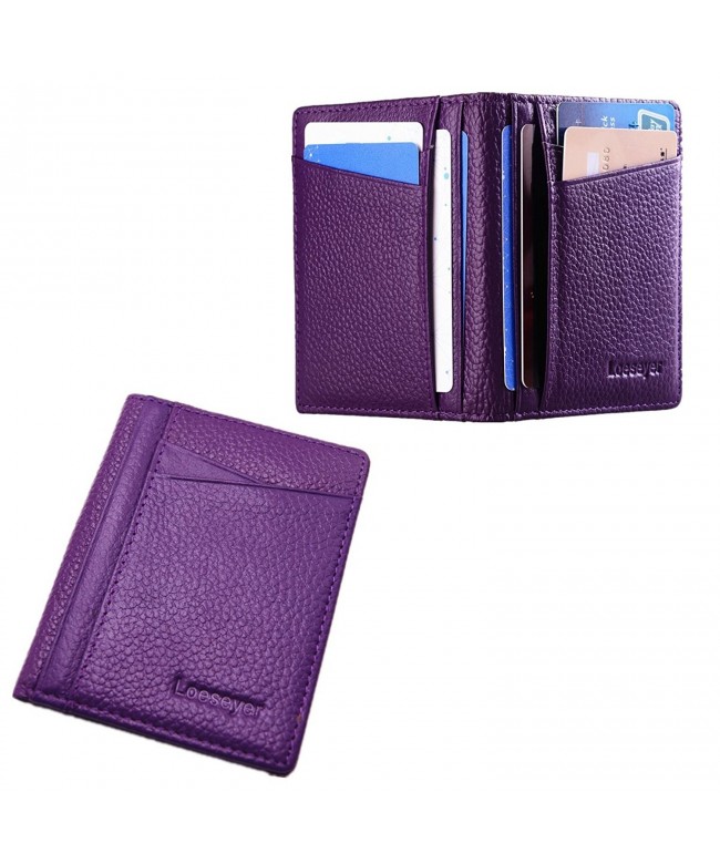 Slim RFID Front Pocket Leather Wallet 10 ID / Credit Card Holder Money ...