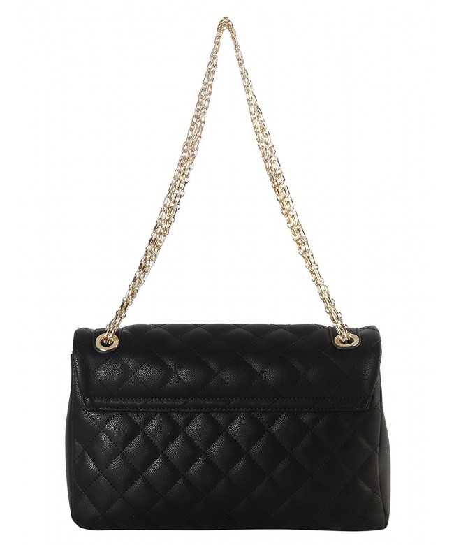 PU Leather Medium Quilted Crossbody Handbag with Chain Strap ZU-2690 ...