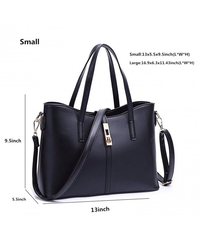 Women Fashion PU Leather Handbag+Shoulder Bag+Purse+Card Holder 4pcs ...