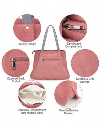 Canvas Tote Bag for Women Travel Shopper Purse Handbag Shoulder Bag ...