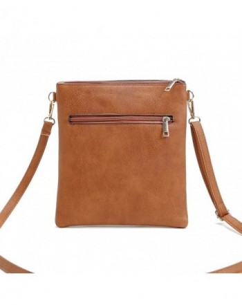 Medium Crossbody Purse for Women Triple Zipper Crossover Shoulder Bag ...