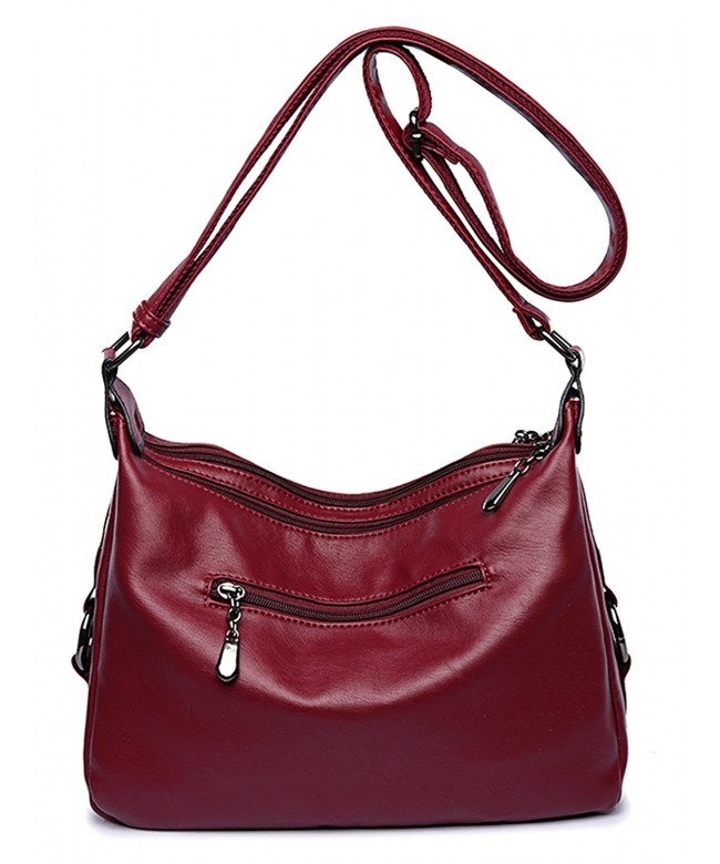 Women's Retro Shoulder Bag Hobo Double Zipper Crossbody Handbag from ...