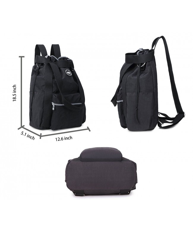 Water Repellent Convertible Multipurpose Backpack - Black - C818495MO7X