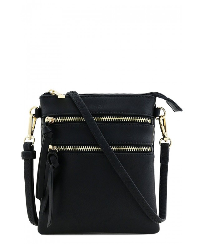 Functional Multi Pocket Crossbody Bag - Black - C512HG2FJUH