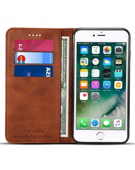 Leather Wallet Phone Case with Card Holder Kickstand Protective Folio ...