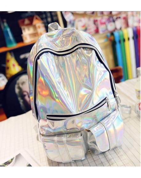 Women Hologram Backpacks Reflective Mirror Surface Backpack Girls ...