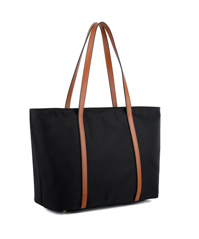 Women's Oxford Nylon Large Capacity Work Tote Shoulder Bag - Black ...