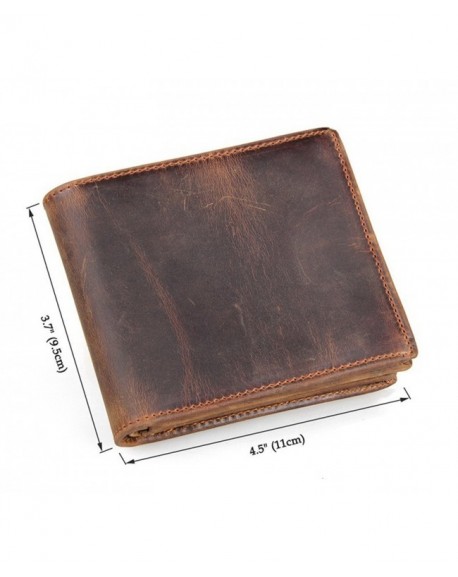 Men's RFID Blocking Vintage Italian Genuine Leather Slim Bifold Wallet ...