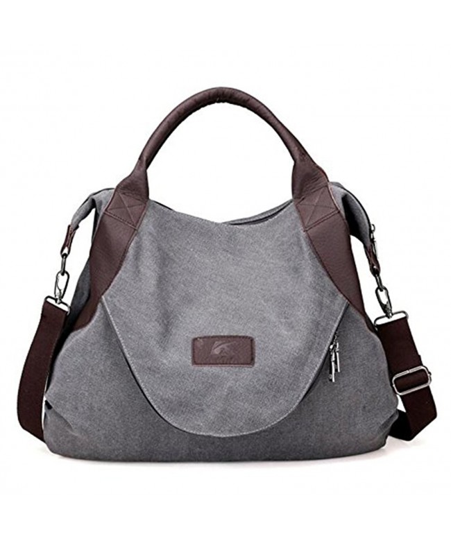 Pocket Shoulder Handbags Leather - Grey - CV1864G7G8N