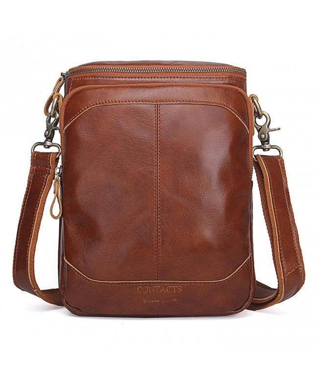 Genuine Leather Men Messenger Crossbody Shoulder Bag Small Travel ...