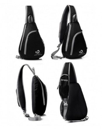 WATERFLY Shoulder Backpacks Crossbody Multipurpose - Black - CM126QUCDGX