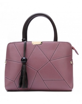 Women's Top Handle Handbags Satchel Tote Purse - Purple - C21868HO98O