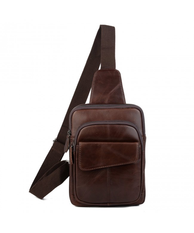 Genuine Leather Shoulder Backpack - 3_ Coffee - C8188O8KNZA