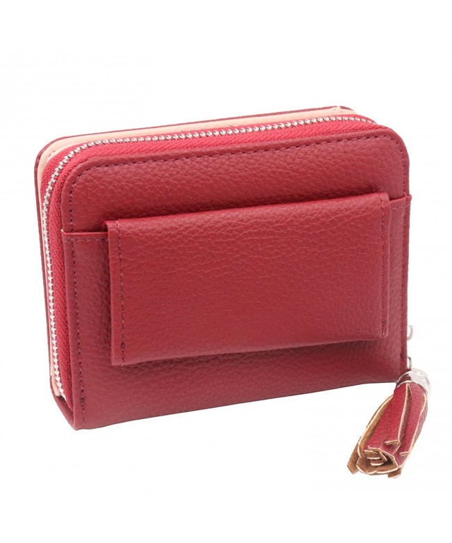 Women's Wallet RFID Blocking PU Leather Small Zipper Purse with ID ...