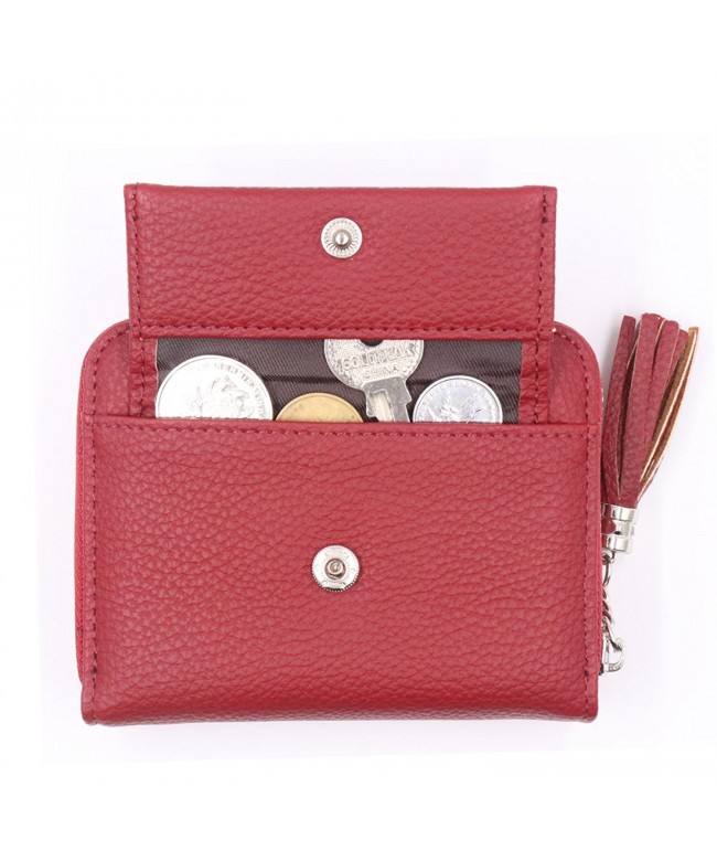 Women's Wallet RFID Blocking PU Leather Small Zipper Purse with ID ...