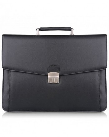 ON SALE Mens Microfiber Leather Flapover Briefcase Messenger Bag fit 14 ...