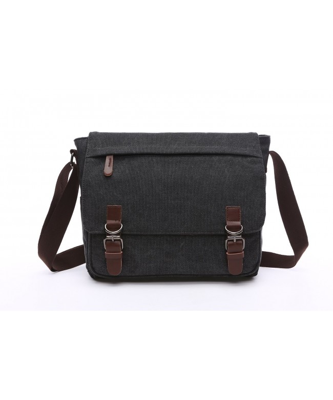 Mestart Messenger Bag School Bag Business Briefcase Shoulder Bag Black ...