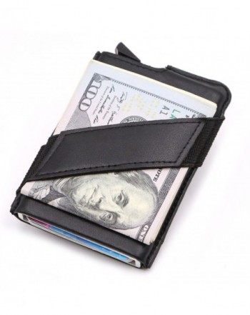 RFID Blocking Slim Money Clip Aluminum Wallet Automatic Pop-up Card ...