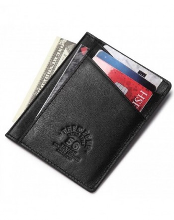 Teemzone Minimalist Wallet Genuine Leather