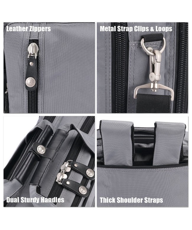 FreeBiz Briefcase Backpack Messenger Shoulder - Grey - C3184ZN483D