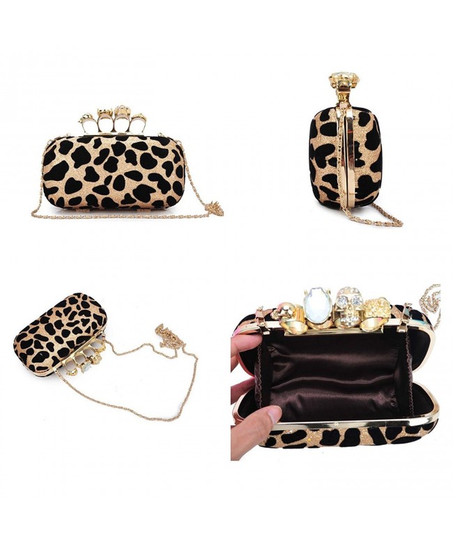Leopard Clutch LLOP Leopard Print Shoulder Clutch Evening Bag Handbag ...