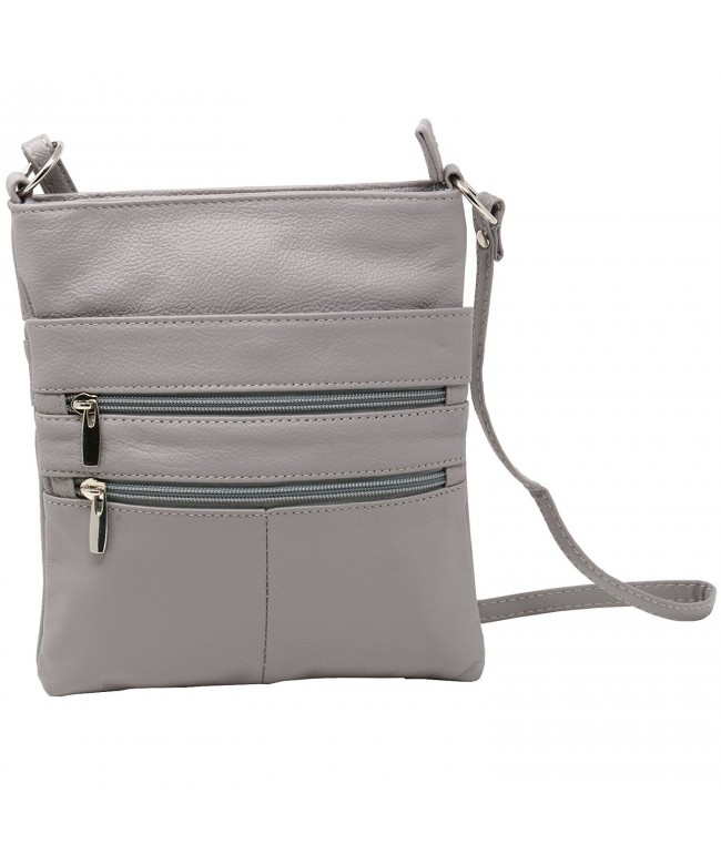 Genuine Leather Organizer Purse Mini Handbag Travel Bag Zippered ...
