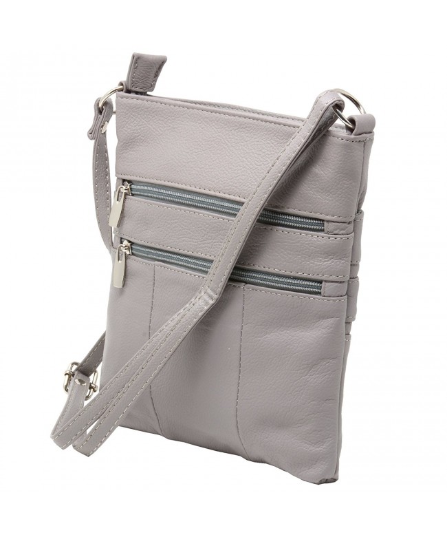Genuine Leather Organizer Purse Mini Handbag Travel Bag Zippered ...