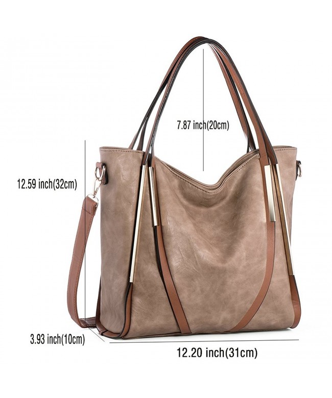 Women Handbags Top-Handle PU Leather Tote Shoulder Bags Satchel Purse ...