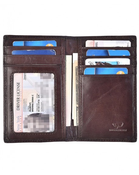 Slim Thin ID/Credit Card Holder RFID Genuine Leather Bifold Front ...
