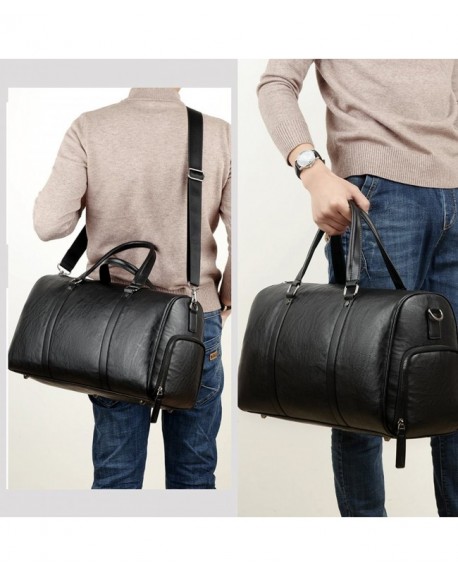 Leather Travel Weekender Overnight Duffel Bag Gym Sports Luggage Tote ...