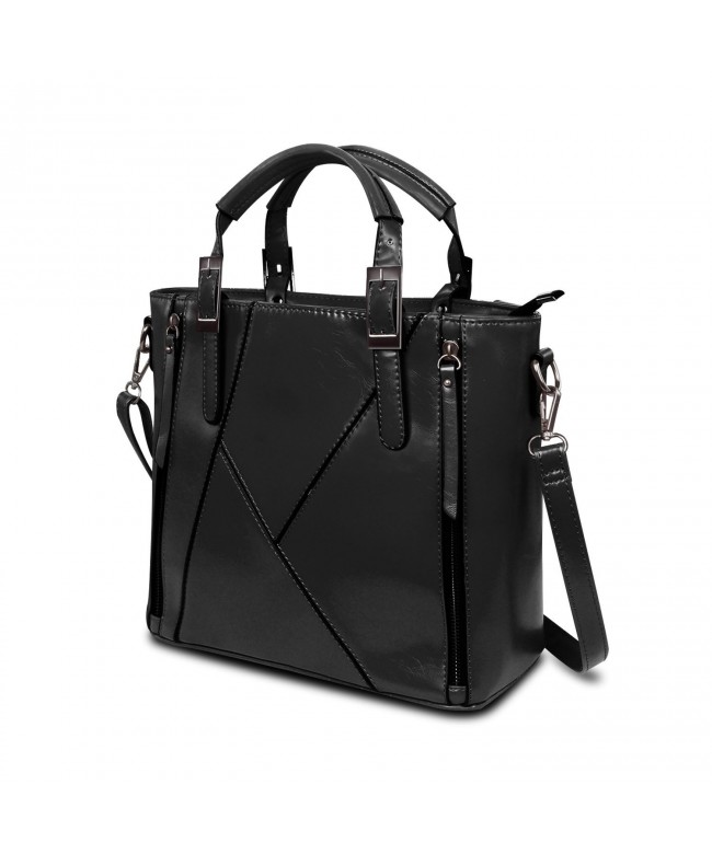 black satchel crossbody bag