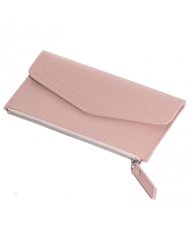 Women's Long Soft PU Leather Zipper Ultra-Thin Purse Wallet Ladies ...
