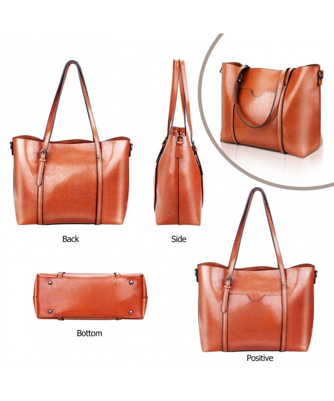Women Top Handle Satchel Handbags Shoulder Bag Tote Purse Greased ...