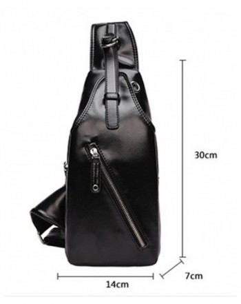 Men's PU Leather Chest Shoulder Backpack Sling Bag Cross Body Purse ...