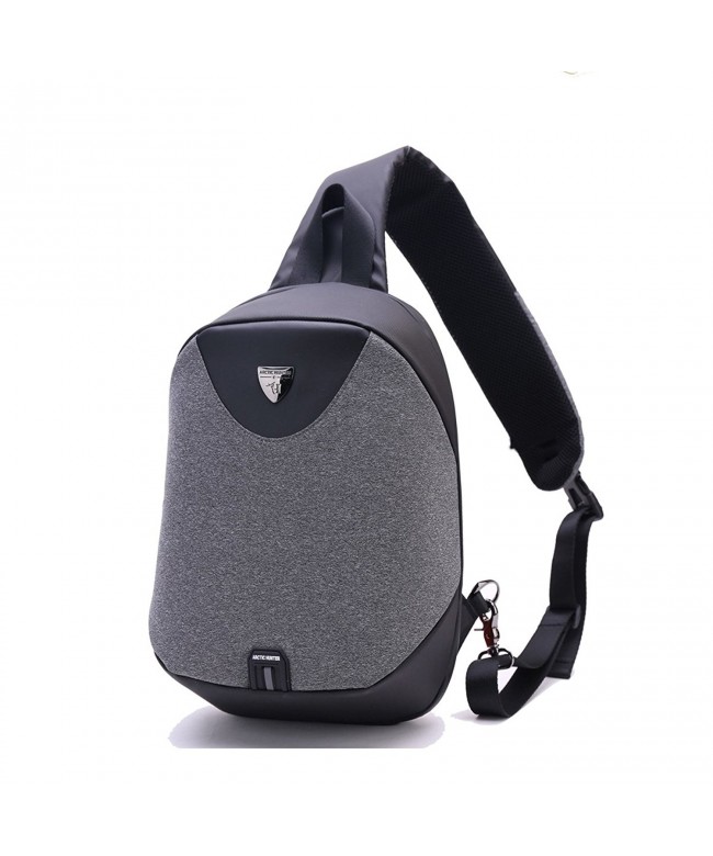Shoulder Daypack Resistant Crossbody Backpack - Grey - C3189AAN490