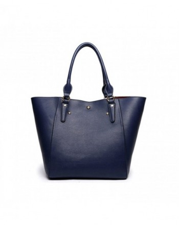 Leather Handbags Wallets Shoulder Satchel - Blue - CO18967OT67